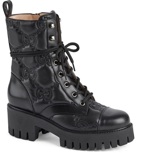 gucci crystal combat boots|Gucci Leather Combat Boot .